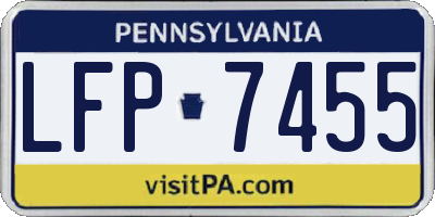 PA license plate LFP7455