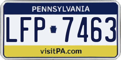 PA license plate LFP7463