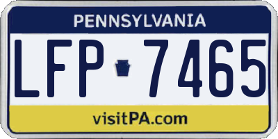 PA license plate LFP7465