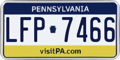 PA license plate LFP7466