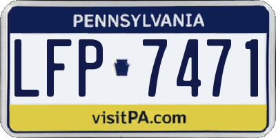 PA license plate LFP7471