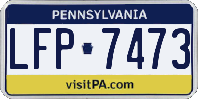 PA license plate LFP7473