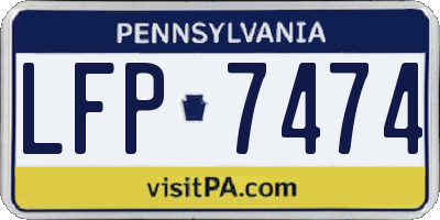 PA license plate LFP7474