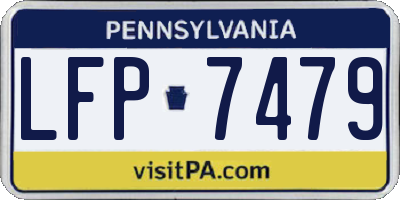 PA license plate LFP7479