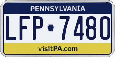 PA license plate LFP7480
