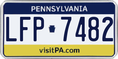 PA license plate LFP7482