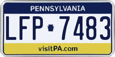 PA license plate LFP7483