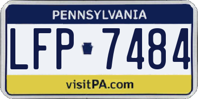 PA license plate LFP7484