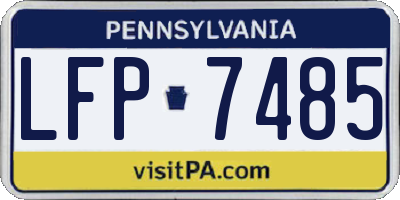 PA license plate LFP7485