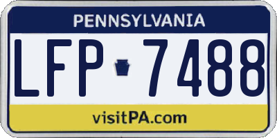 PA license plate LFP7488