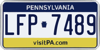 PA license plate LFP7489