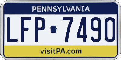 PA license plate LFP7490