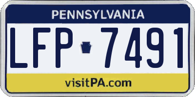 PA license plate LFP7491