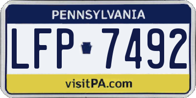 PA license plate LFP7492
