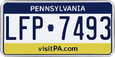 PA license plate LFP7493