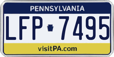 PA license plate LFP7495