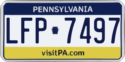 PA license plate LFP7497