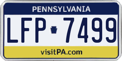 PA license plate LFP7499