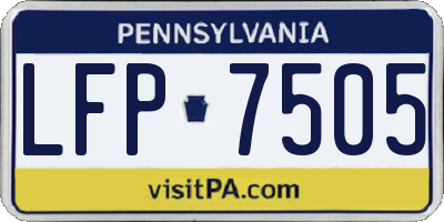 PA license plate LFP7505