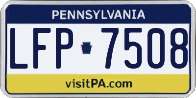 PA license plate LFP7508