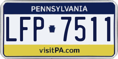 PA license plate LFP7511