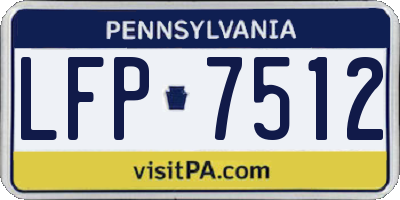 PA license plate LFP7512