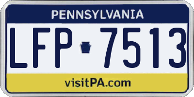 PA license plate LFP7513