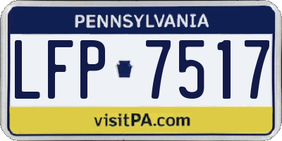 PA license plate LFP7517