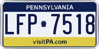 PA license plate LFP7518