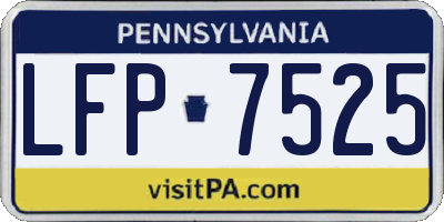 PA license plate LFP7525