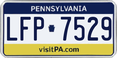 PA license plate LFP7529