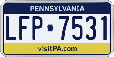 PA license plate LFP7531