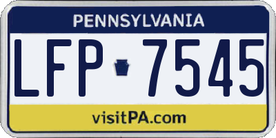 PA license plate LFP7545