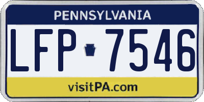 PA license plate LFP7546