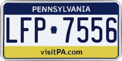 PA license plate LFP7556