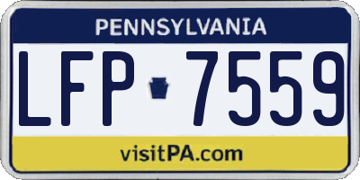 PA license plate LFP7559
