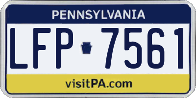 PA license plate LFP7561