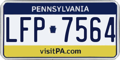 PA license plate LFP7564