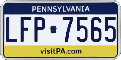 PA license plate LFP7565