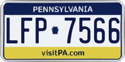 PA license plate LFP7566
