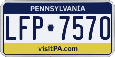 PA license plate LFP7570