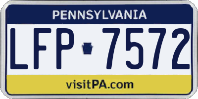 PA license plate LFP7572