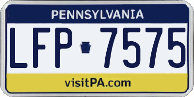 PA license plate LFP7575