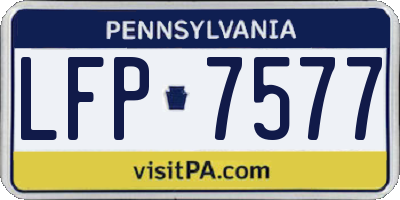 PA license plate LFP7577