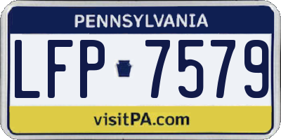 PA license plate LFP7579