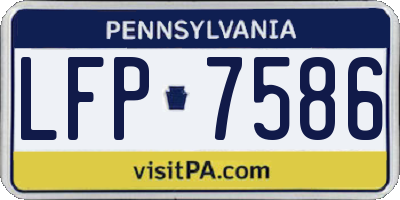PA license plate LFP7586