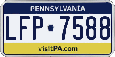 PA license plate LFP7588