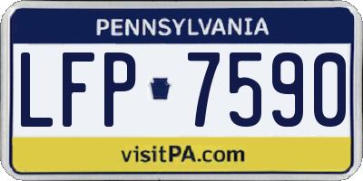 PA license plate LFP7590