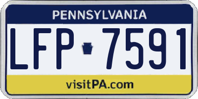 PA license plate LFP7591