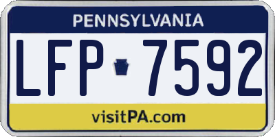 PA license plate LFP7592